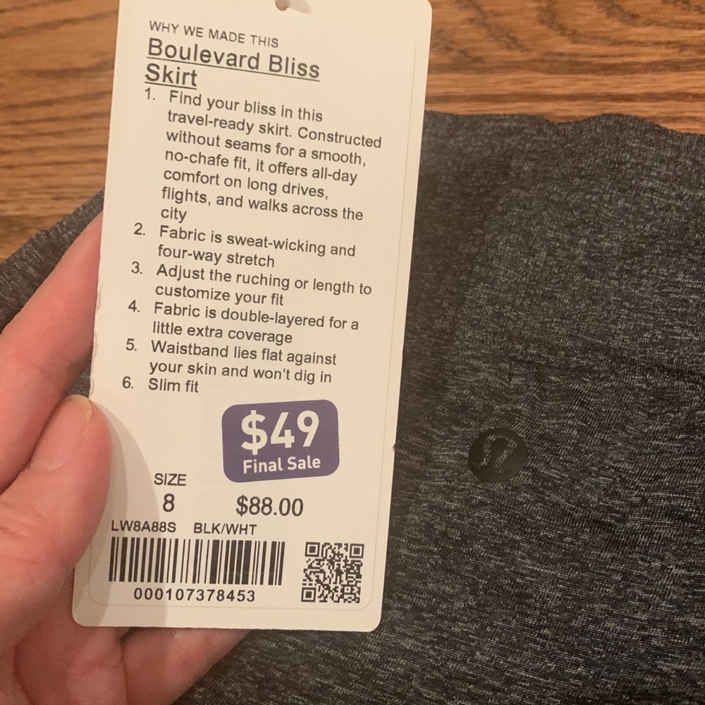 New! Lululemon Boulevard Bliss Skirt - Picture 6 of 8